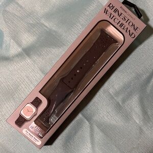 Rhinestone Watchband - Black